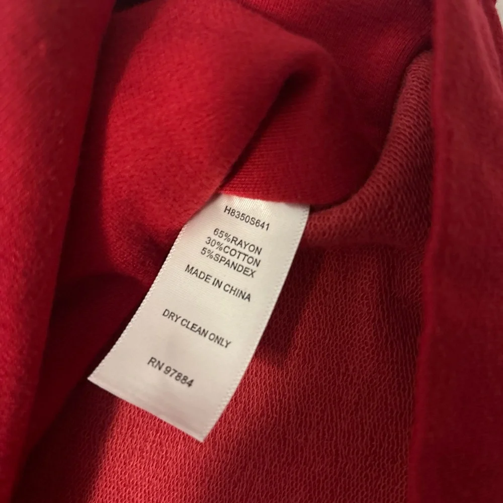 Tart Red Kaylie French Terry Blazer 2 Button SZ XL Career Casual Rayon Cotton - Picture 4 of 15
